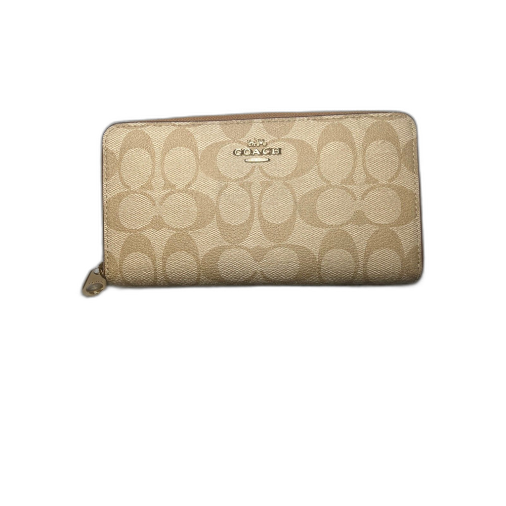 NWT Long Zip Around Wallet In Signature Canvas